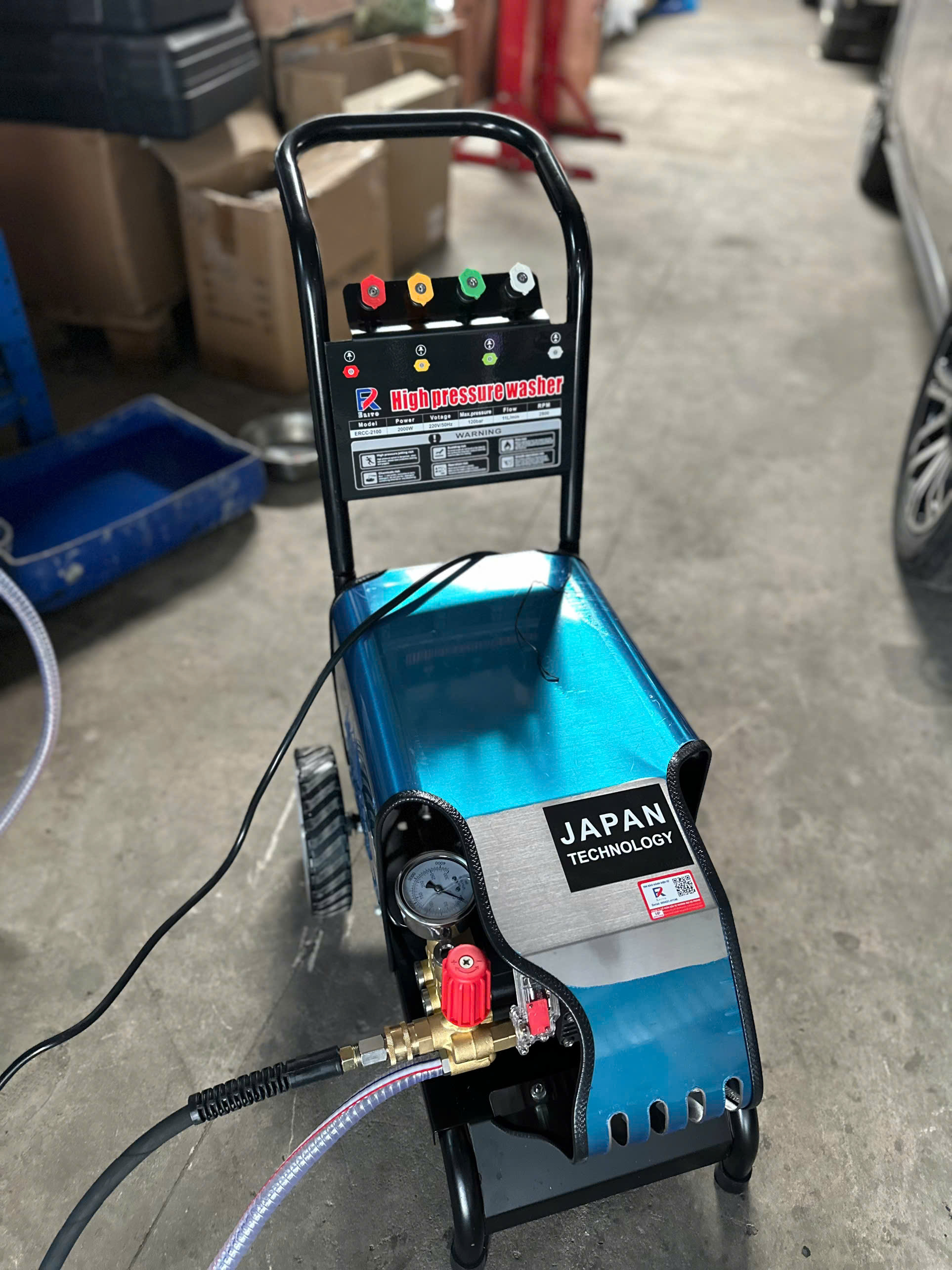 MÁY RỬA XE ÁP LỰC CAO MỘT PHA ERCC-2100